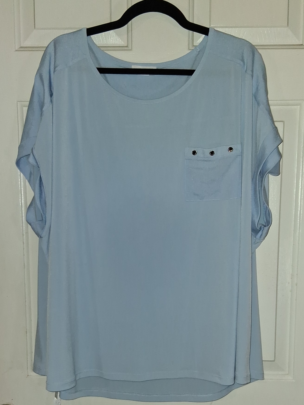Calvin Klein Light Blue Short Sleeve Pocket Tee